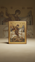 Hand-painted icon on linden wood